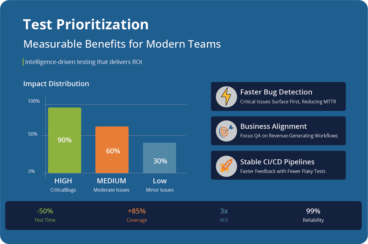 Direct Benefits of Test Prioritization